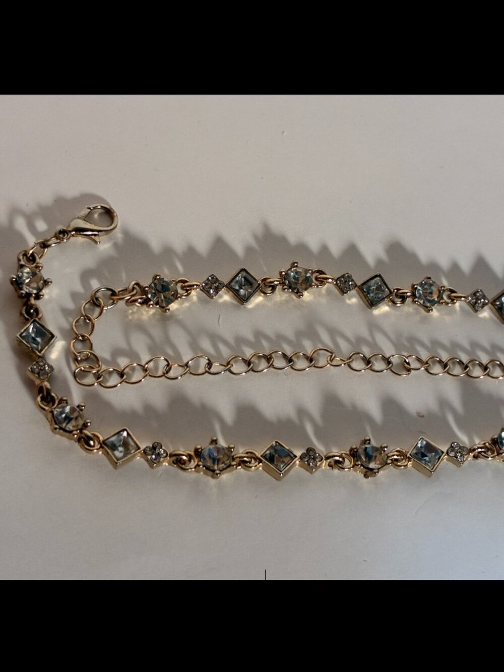 Silver Plated Rhinestone Necklace - Picture 5 of 8